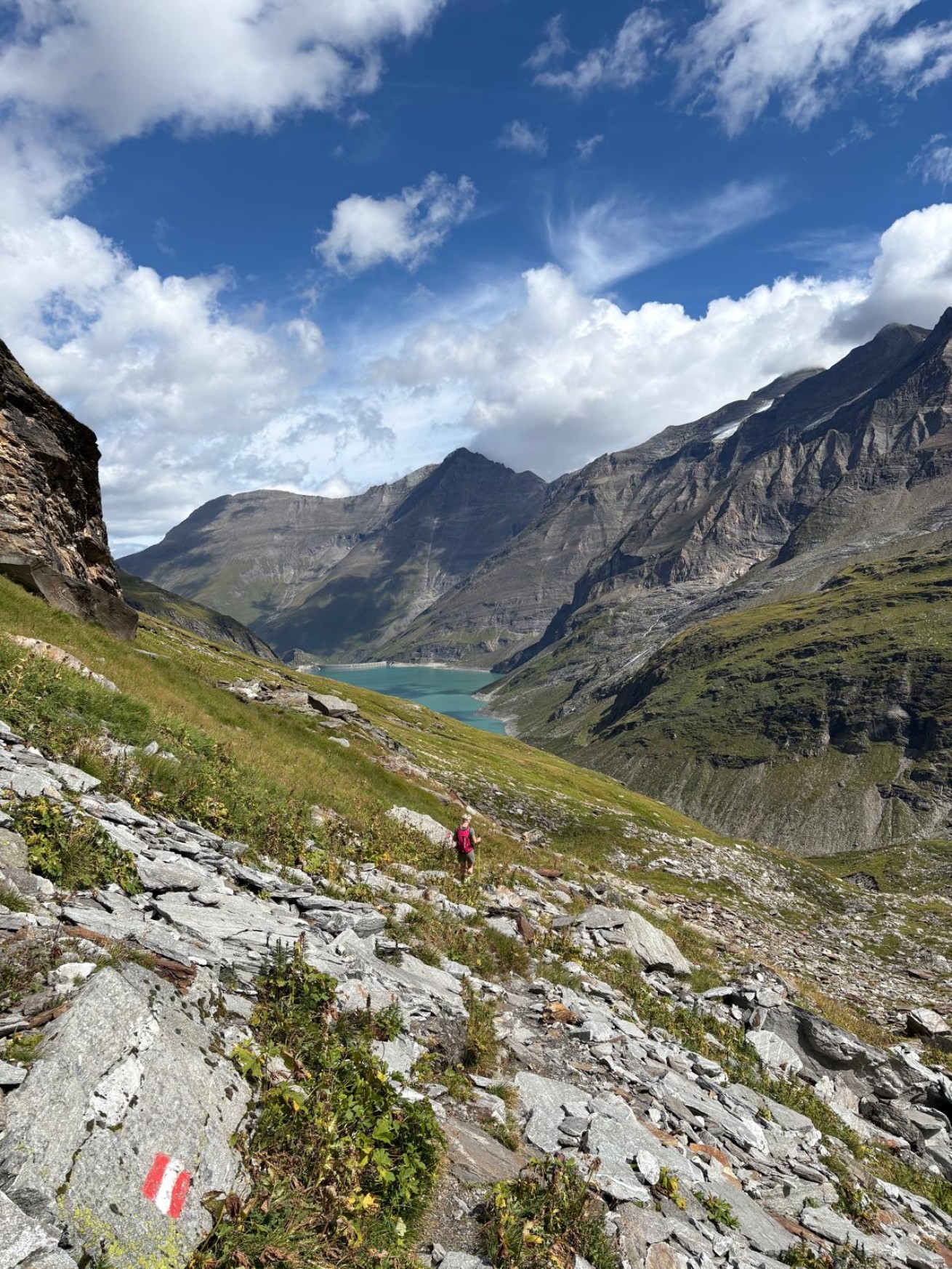Blick von oben auf die Staussen