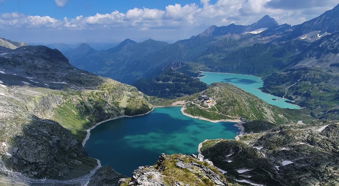 Blick &uuml;ber den Weisssee und Tauernmoossee im Stubachtal