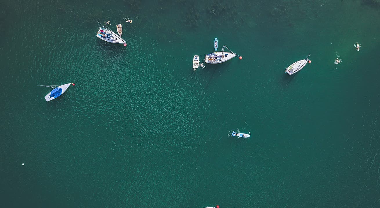 Segelboote am Zeller See