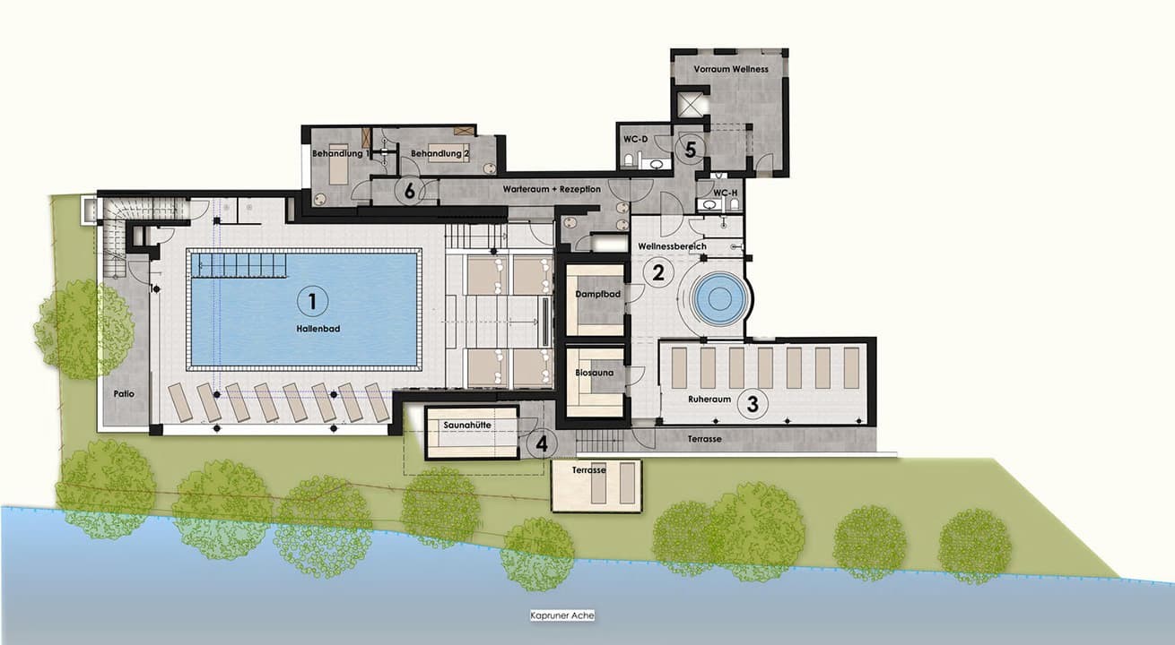 Visualisierung Alpine Spa im Hotel Kaprunerhof