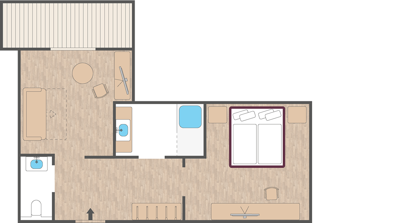 Zimmerplan Familienzimmer Romantik