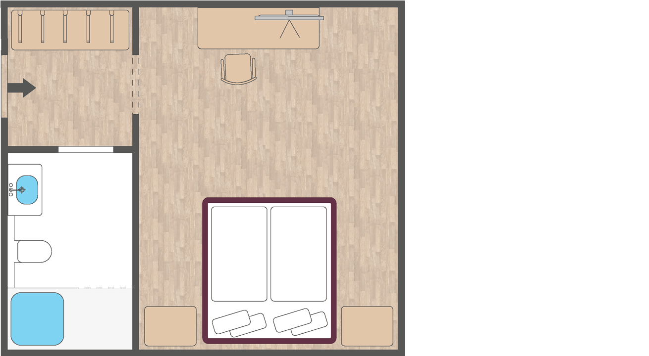 Zimmerplan Doppelzimmer F&ouml;rsterin
