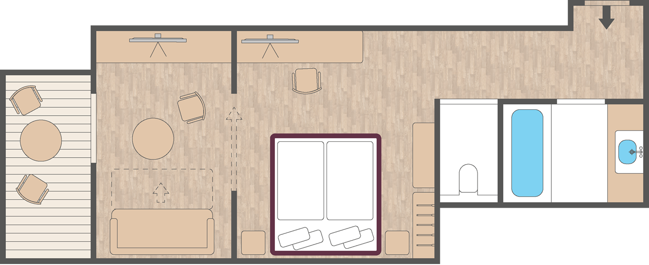 Zimmerplan Jagdsuite de luxe