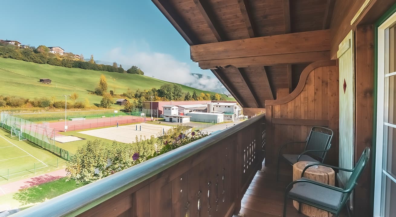 Blick vom Balkon vom Kuschelzimmer
