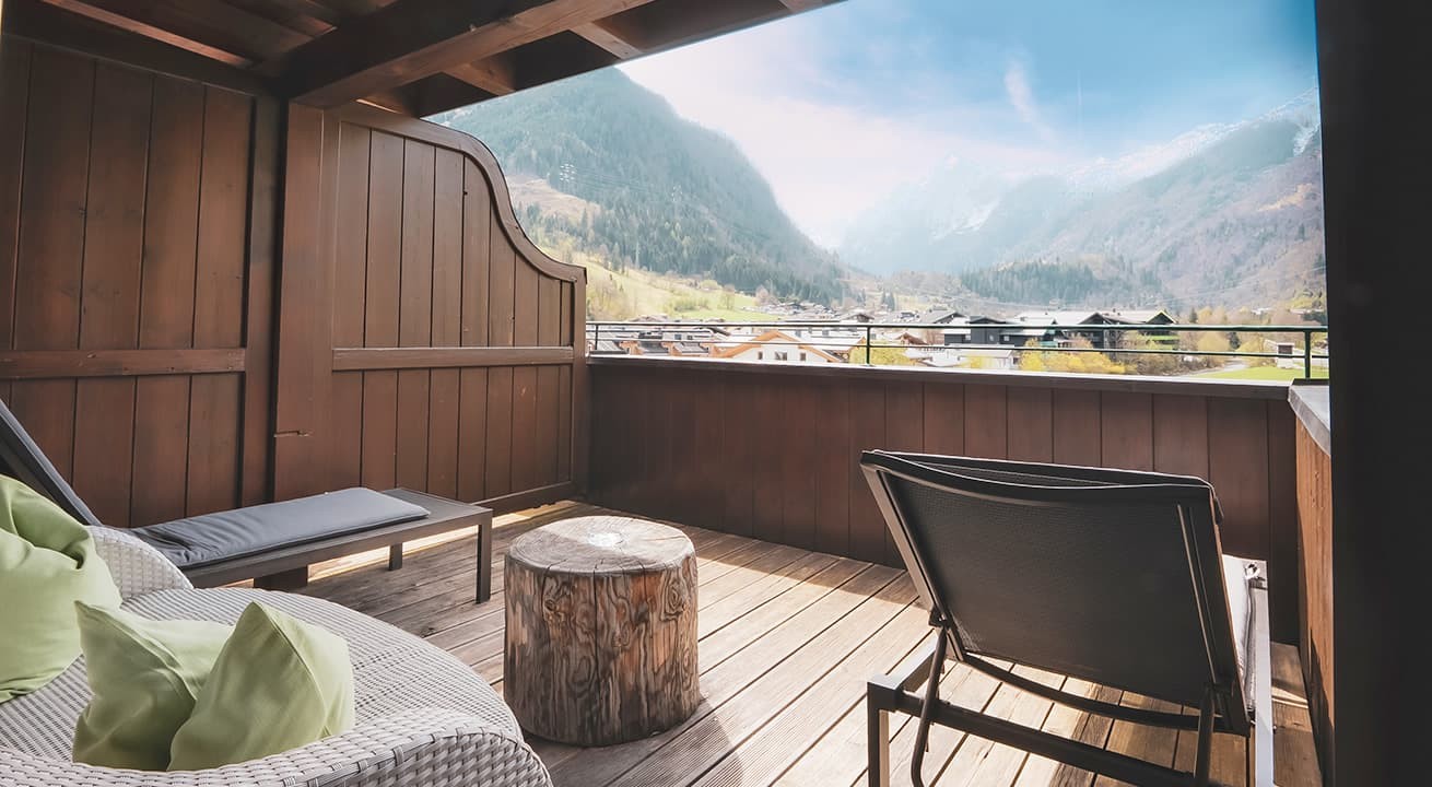 Blick vom Balkon von der Panoramasuite