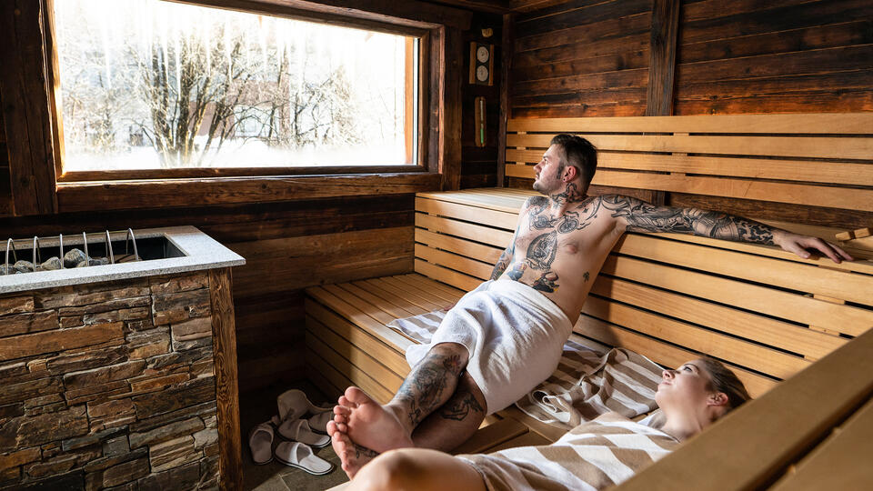 panorama sauna on a wellness holiday