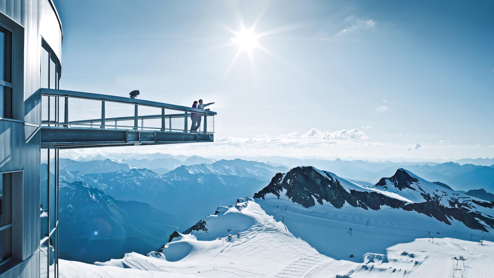 observation deck kitzsteinhorn winter holiday