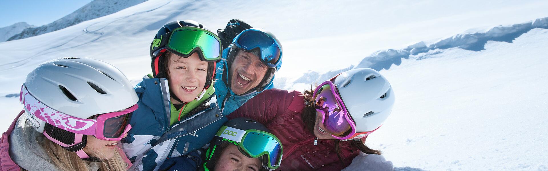 family kaprun skiing