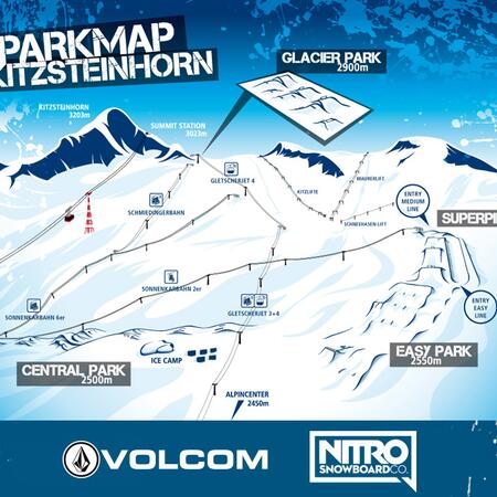 Volcom Park Map Kitzteinhorn