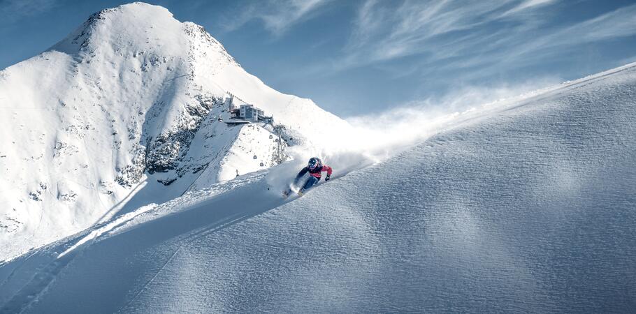 powder abfahrt skigebiet zell am see kaprun