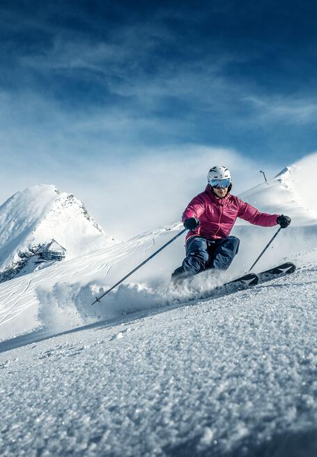 skiing in powder snow