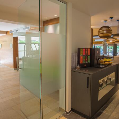 drinks bar in the wellness area