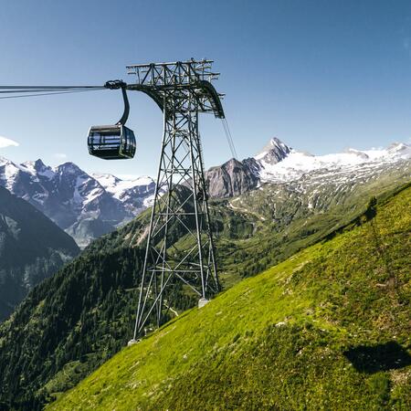 Neue Gondel mit Kitzsteinhorn im Hintergrund | © Zell am See Kaprun Tourismus