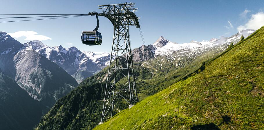 Neue Gondel mit Kitzsteinhorn im Hintergrund | © Zell am See Kaprun Tourismus